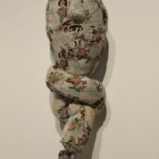 Angel Meat, 2014. Upholstery Fabric, Poly Fill, Polymer Clay, Thread, Acrylic Paint, Colored Pencil, 29 x 10 x 9 inches